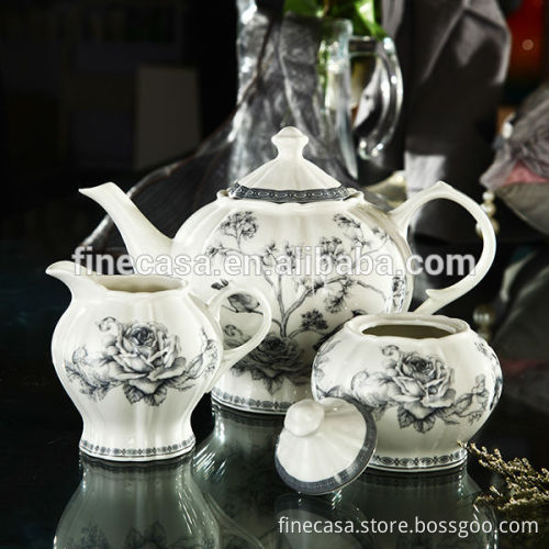 Elegant Fine New Bone China Tea Pot Coffee Pot Sugar Pot Milk Pot of Nocturne